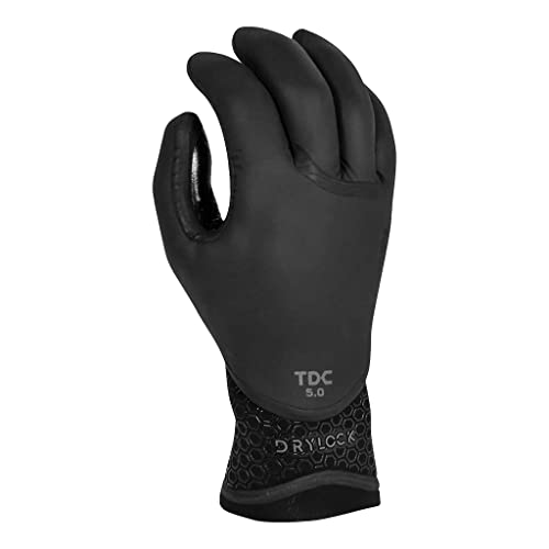 XCEL Drylock Texture Skin 5 Finger Glove 5mm (Black, Medium)