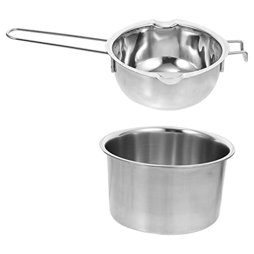 Sewroro Double Boiler Set - Stainless Steel Chocolate Melting Pot for Chocolate, Soap, Wax, Candle (600ml)