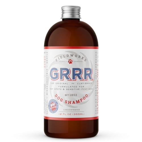 GRRR. Same great product From the Makers of Moosh – Natural Dog Shampoo with Lavender Essential Oils for Itchy Skin ,Hot Spots, and Pet Odor, Grooming Shampoo, Concentrated12 ounces