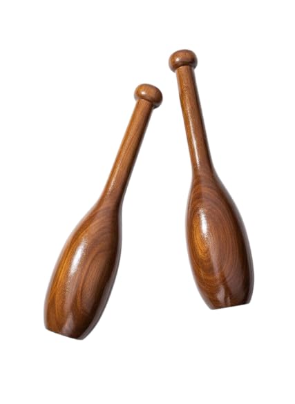 Small Sheesham Wood (Mugdar) Indian Clubs – Exercise Equipment for Shoulder Mobility, Strength Training - Ideal for Beginners & Home Fitness | Unit - 2| (0.5 Kg Pair)-image-22