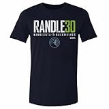 500 LEVEL Julius Randle Minnesota Timberwolves Shirt - Julius Randle Minnesota Timberwolves Elite WHT (True Navy, Large)