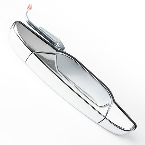 Exterior Chrome Rear Right Door Handle Passenger Side Compatible with 2007-2013 Chevy Silverado GMC Sierra, Replaces 22738726