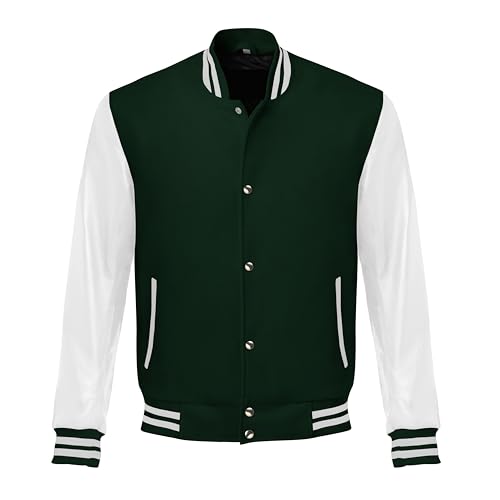 Image of Red And Black Letterman Jacket Men - Mens Black Varsity Letterman High School Baseball Bomber Jacket