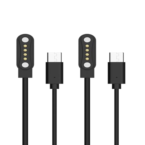 Magnetic Charger for PLAUD Note/Plaud Note Pro AI Voice Recorder, 3.3ft Portable Type C Replacement Charging Cable Accessories (Black&amp;Black)