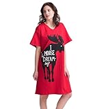 Little Blue House by Hatley Compatible with Women's Short Sleeve Sleep Shirt (I Moose be Dreaming)