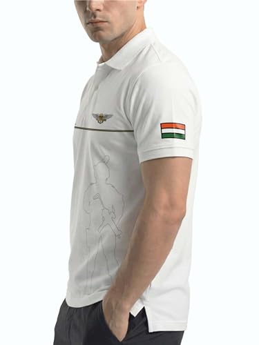 Image of Deployed Marcos Agent Cotton T-Shirt | Half Sleeve | Regular Fit | Zero Shrinkage | Polo Neck | Brown