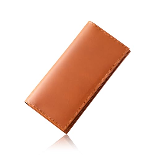 [artigianoworks] 長財布 メンズ レディース 二つ折り 本革 姫路レザー 大容量 カード収納 プレゼント ギフト キャメル aw-12hn