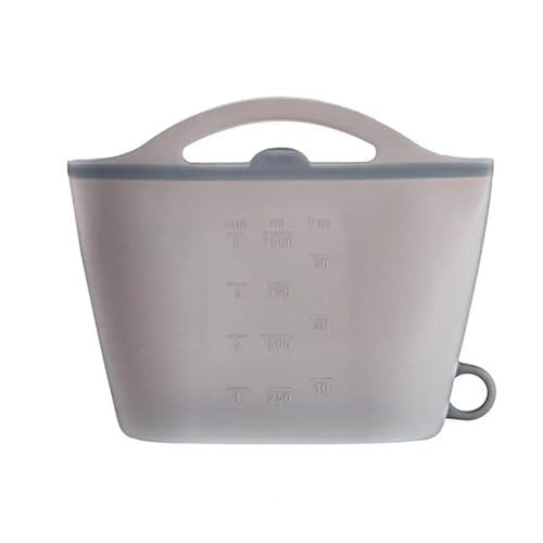 Jingyingtt 1 L 21,5 * 17 cm Silikon-Aufbewahrungstasche, Lebensmittelkonservierungs-Organizer, Kühlschrank, Obstaufbewahrung, Mikrowelle, Dampfdesinfektion, Heizbeutel, Lebensmittel-Heizbeutel