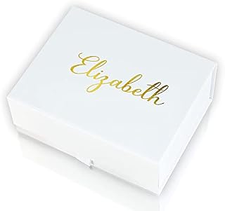 Pink Positive Personalised Gift Box with Name | Magnetic Shut Lid Box | Birthday Box Cursive Font