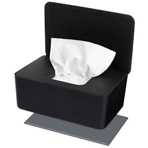 NOVWANG Wipes Dispenser with Silicone Non-Slip Pad, Baby Wipe Holder, Keeps Wipes Fresh, Refillable Wipe Container Baby…