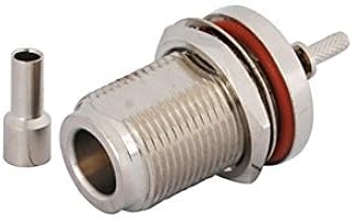 2pcs Rf Wire Coaxial Cable Terminal Copper Alloy Connector N Jack Bulkhead O-Ring Straight Crimp for Rg178 Rg316 Rg174 Rg179 Ships from USA