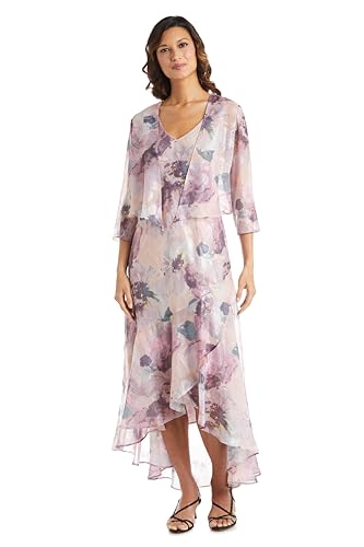 R&M Richards Womens 2PC Hi-Low Maxi Dress