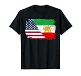 Vintage Persian American Flag USA Persia Roots Heritage T-Shirt