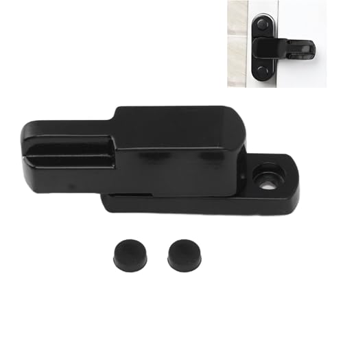 Tissting Bloqueo para Ventanas, 40mm Sash Blocker Aleación de Aluminio Jammer Cerradura de Seguridad Tipo T Cerraduras de Puertas Cierre de Ventanas Niñon Restrictor Ventana Negro