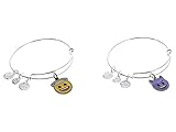 Alex and Ani Angel and Devil Set of 2 Emoji Bracelet Shiny Silver One Size