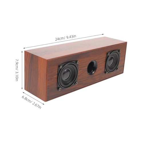 LALADEFIEE Głośnik Komputerowy Soundbar Drewniany z Przewodowym USB i Stereofoniczny Domowy Soundbar Do Laptopa i Smartfona Łatwy Montaż Kompatybilny z Urządzeniami Multimedialnymi