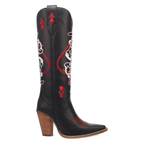 Dingo Women's Ace of Spades Embroidered Snip Toe Western Boot