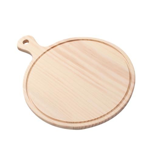ARTSEWPLY 木製丸型ピザトレイ 食品用トレー 自然素材 多用途プレート カフェや家用に適した 健康仕様