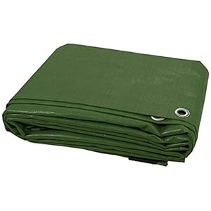 3 x 4 m Green Tarpaulin Waterproof Furniture Caravan Cover Sheet Multipurpose