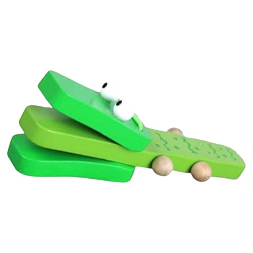Castañuelas de madera de de dibujos animados de mano, música educativa, aplaudir, tabla de ritmo, instrumento musical divertido para niños, aulas, regalos de fiesta, niños pequeños