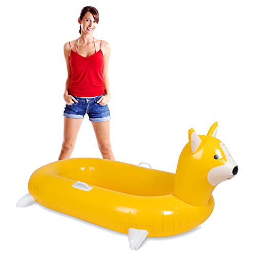 The Corgi Floatie (Corgi Pool Float) by KANYAN. Giant Inflatable Dog Pool Float (Dog Float). Funny Pool Floats (Party Float)