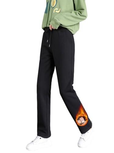 Pantalon polaire femme hiver chaud et jogging taille elastique Orandesigne