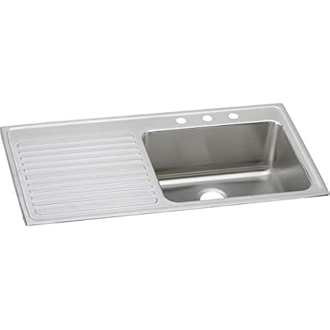 Elkay Lustertone Classic Stainless Steel Sink with Drainboard Cover