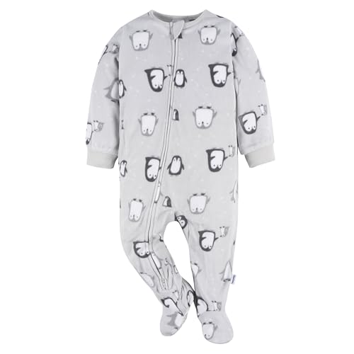 Image of Gerber Baby & Toddler Fleece Footed Holiday Pajamas 2-Pack