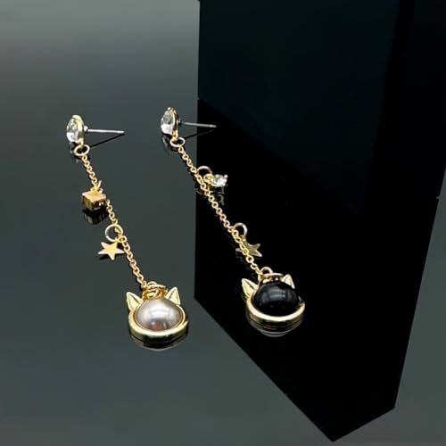 4Pcs Anime Earrings Guardian Star Moon Cat Heart Shaped Dangle Earrings Cosplay Accessories for Women4