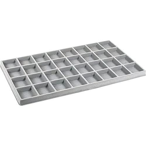 5 Pc 32 Compartment Display Tray Inserts (Gray)
