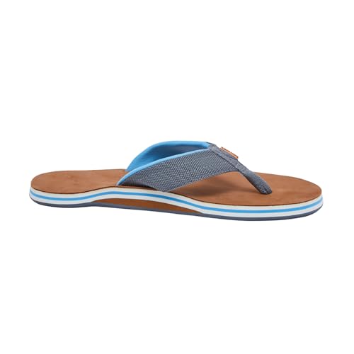 Image of Hari Mari- Scouts- Men's Nubuck Leather Flip Flops With Nylon Webbing Strap- No Break Ins, Firm Arch Support, and Beveled Edge to Reduce Tripping