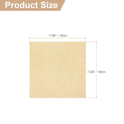 HARFINGTON 200 folhas de papel manteiga, 18 cm x 18 cm, papel de embrulho de alimentos para cozinhar