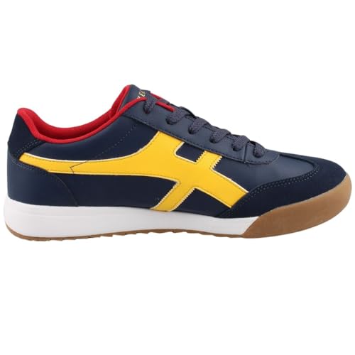 Skechers Men's Zinger - Manzanilla Totale Sneaker In Navy Blue/Yellow, Size 8 | Synthetic/Leather/Synthetic - 2