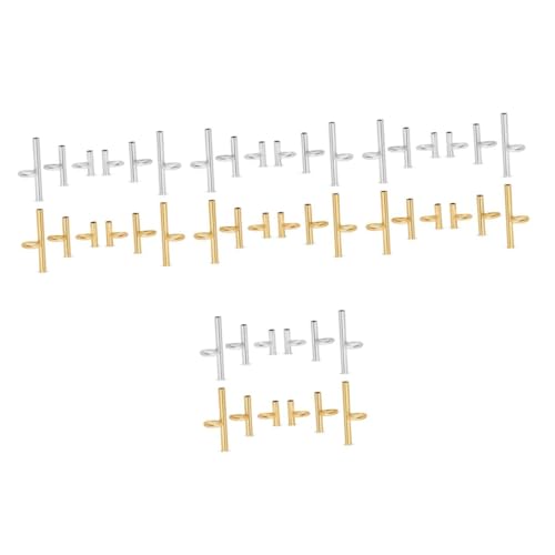 DEARMAMY 4 Juegos Tubo De Cobre De Soldadura Anillo Broche Colgante Titular Collar Conectores De Cadena Pin A Collar Convertidor Broche Magnético Pin Convertidor Joyería De Traje 12 Uds * 4