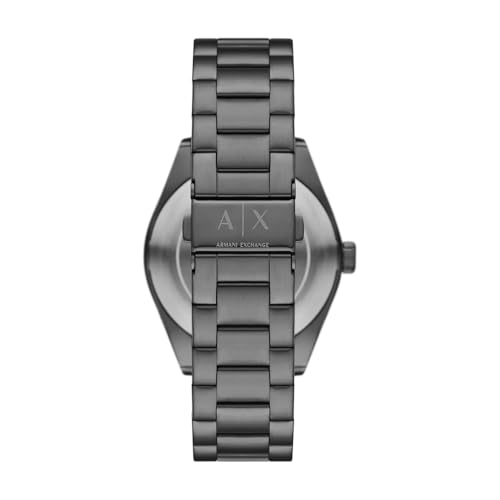 Image of Armani Exchange Watch for Men, Charcoal and Dark Blue, 42 mm, Bracelet