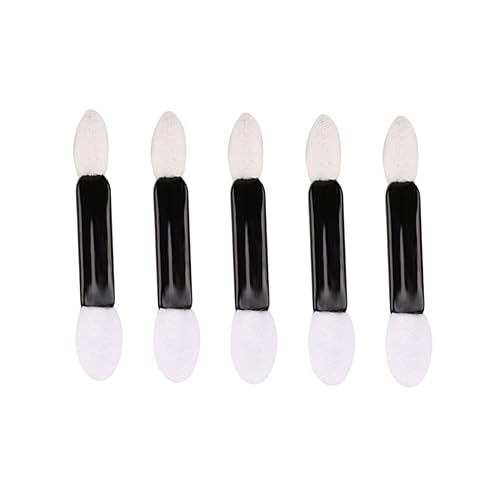FOMIYES Double-ended Eyeshadow Brush Kit 50pcs Makeup Brushes and Sponges Set for Women White Eyeshadow Applicators