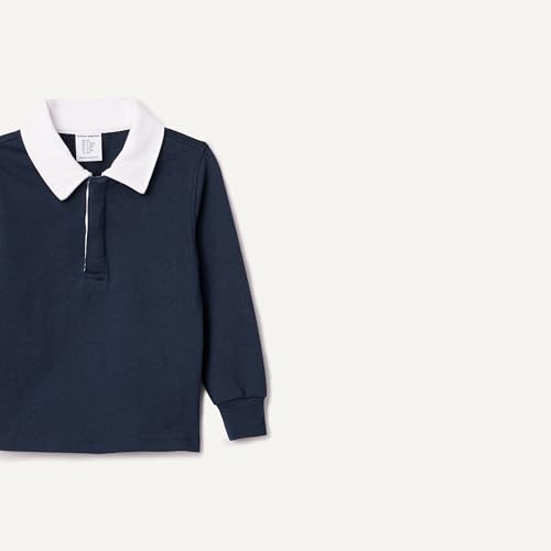 Image of Amazon Essentials Boys and Toddlers' Long Sleeve Rugby Polo Shirt