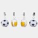 SHACAMO 8er Set Tischdeckenbeschwerer Fussball und Bier