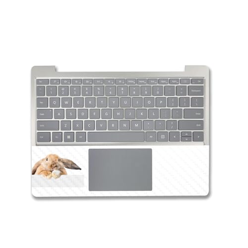 Image of MightySkins Carbon Fiber Skin Compatible with Microsoft Surface Laptop Go 3 (2023) Full Wrap Kit - Lop Bunny | Protective, Durable Textured Carbon Fiber Finish | Made in The USA