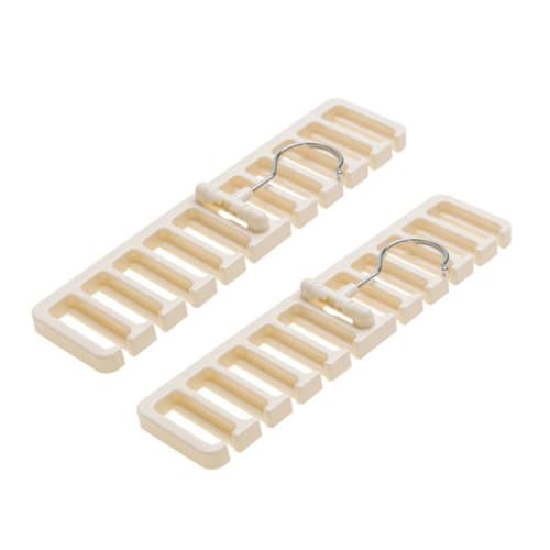 ROMISBABA Colgador de Cinturones y Bufandas Multifuncional Blanco Soporte de Pared para Armario 2 Unidades Organizador para Corbatas Chales y Accesorios Adecuado para Dormitorios y
