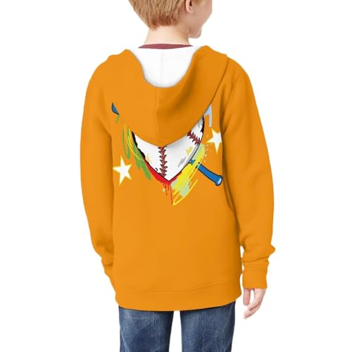 Image of Coloranimal Unisex Girls Boys Long Sleeve Casual Hoodies & Sweatshirts Tops Kids Zip Up Jacket Coat Age 6-16 Year
