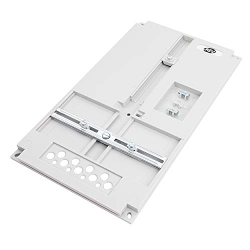 REV 0518846555 Zählertafel, Zählerbrett mit Schiene für Wechselstromzähler u. Drehstromzähler, grau