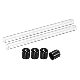 uxcell 2Pcs Clear Rigid Acrylic Pipe, 16mm(0.63