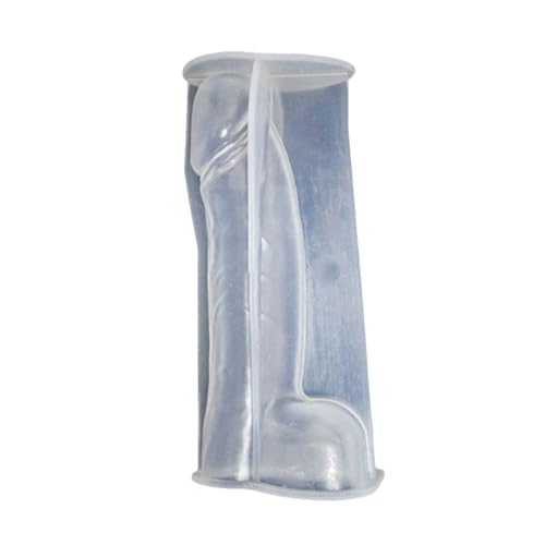 winying 1Pcs Silicone Candle Molds in Penis Design Funny Casting Molds 3D Silicone Mould for DIY Creative Candle Deco Special Gifts Transparent B 15CM