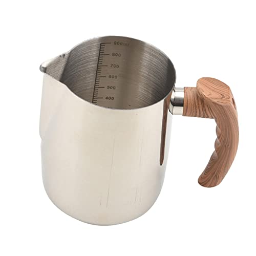 Taza para espumar leche sin goteos jarra de acero inoxidable para cremas perfectas 8