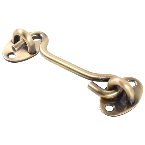 OHPHCALL Outdoor Gate Latch Cabin Hook Yellow Brass Window Hook Door Latch Decor Accessory