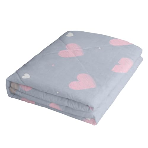 Fansu Colcha Acolchada Suave Cubrecama Rellenos Finos Toda Temporada Edredón Reversible Microfibra Colchas Bouti Cama 90/135/150, Manta para Sofa (Rosa Gris,200x230cm)
