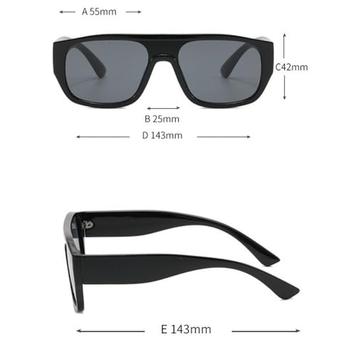 Trendy Square Sunglasses for Women Stylish Pilot Sun Glasses Female Vintage Flat Top Shades4
