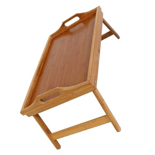 SOLUSTRE Multi-use Folding Tray Laptop Riser Bed Desk Breakfast Serving Table Reading Table Safe Easy to Store