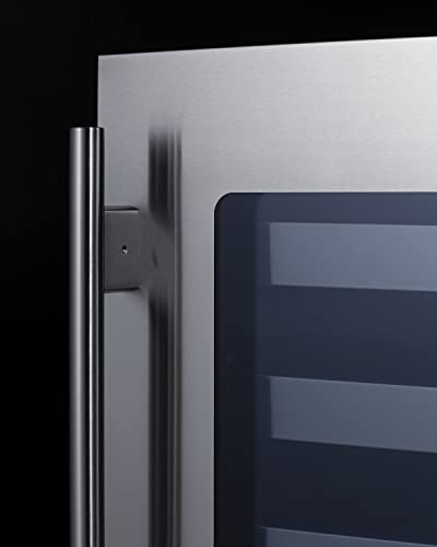 Summit 24” Wine Cellar, Built-in Wine Cellar, Shallow 18” Depth, 33 Bottle Capacity, ADA Compliant, Stainless Steel- ASDW2412 on Fridge.com
